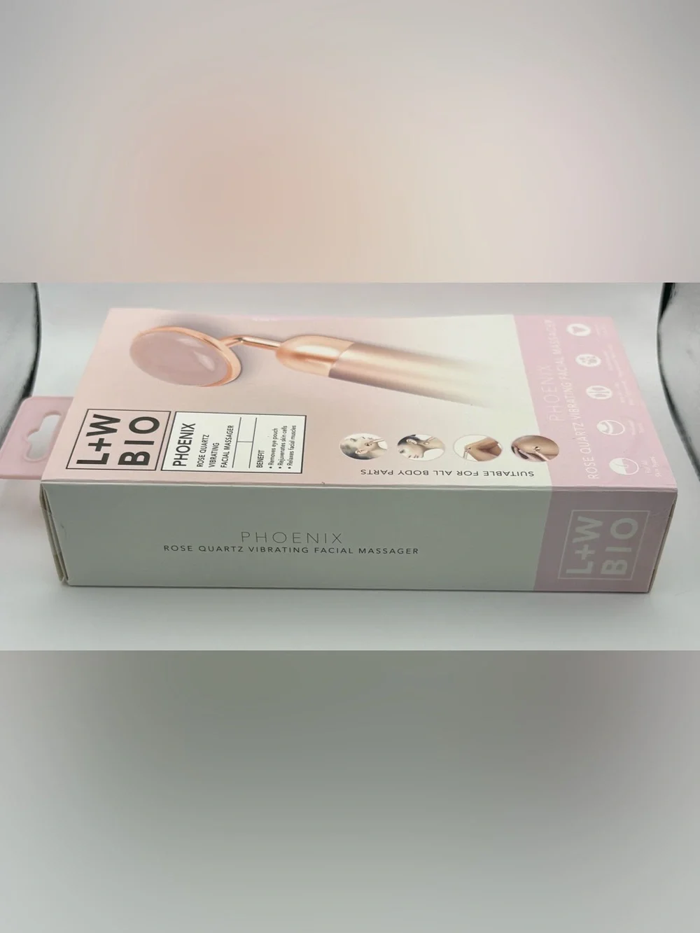 FACTORY SEALED LUXE + WILLOW BIO PHOENIX Rose Quartz Vibrating Facial Massager